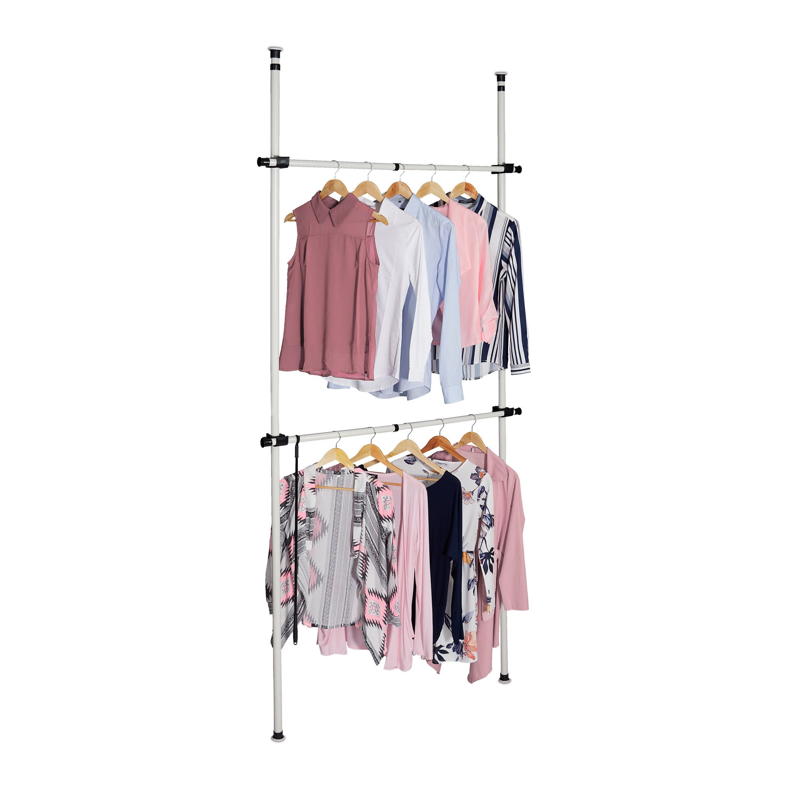 relaxdays Kleiderschrank Offener Kleiderschrank Teleskop A günstig online kaufen