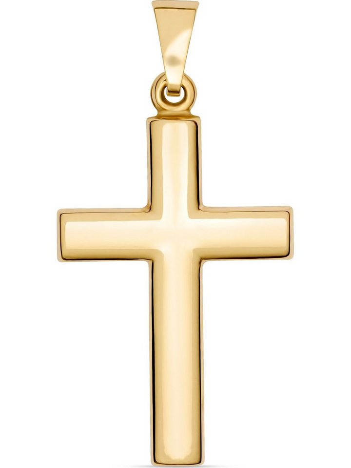 FAVS Kettenanhänger FAVS Unisex-Kreuz KREUZ 375er Gelbgold, FAVS Anhänger  Charm aus 925er Silber