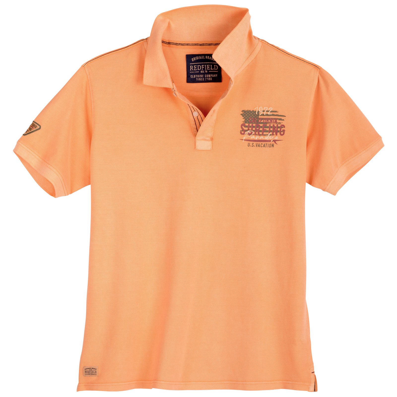 redfield Poloshirt Pique Poloshirt in XXL Größen von Redfield, apricot