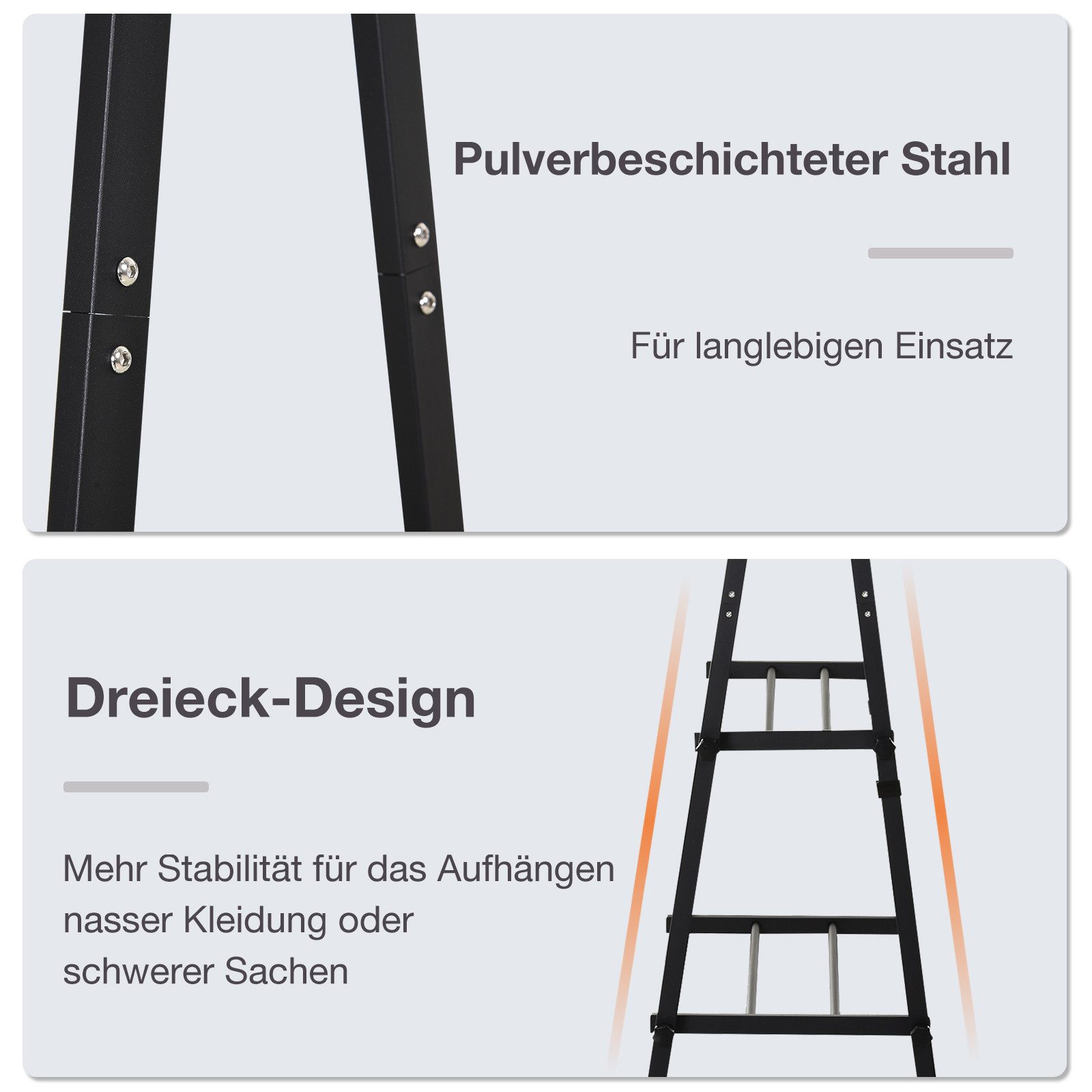HOMCOM Garderobenständer Kleiderständer