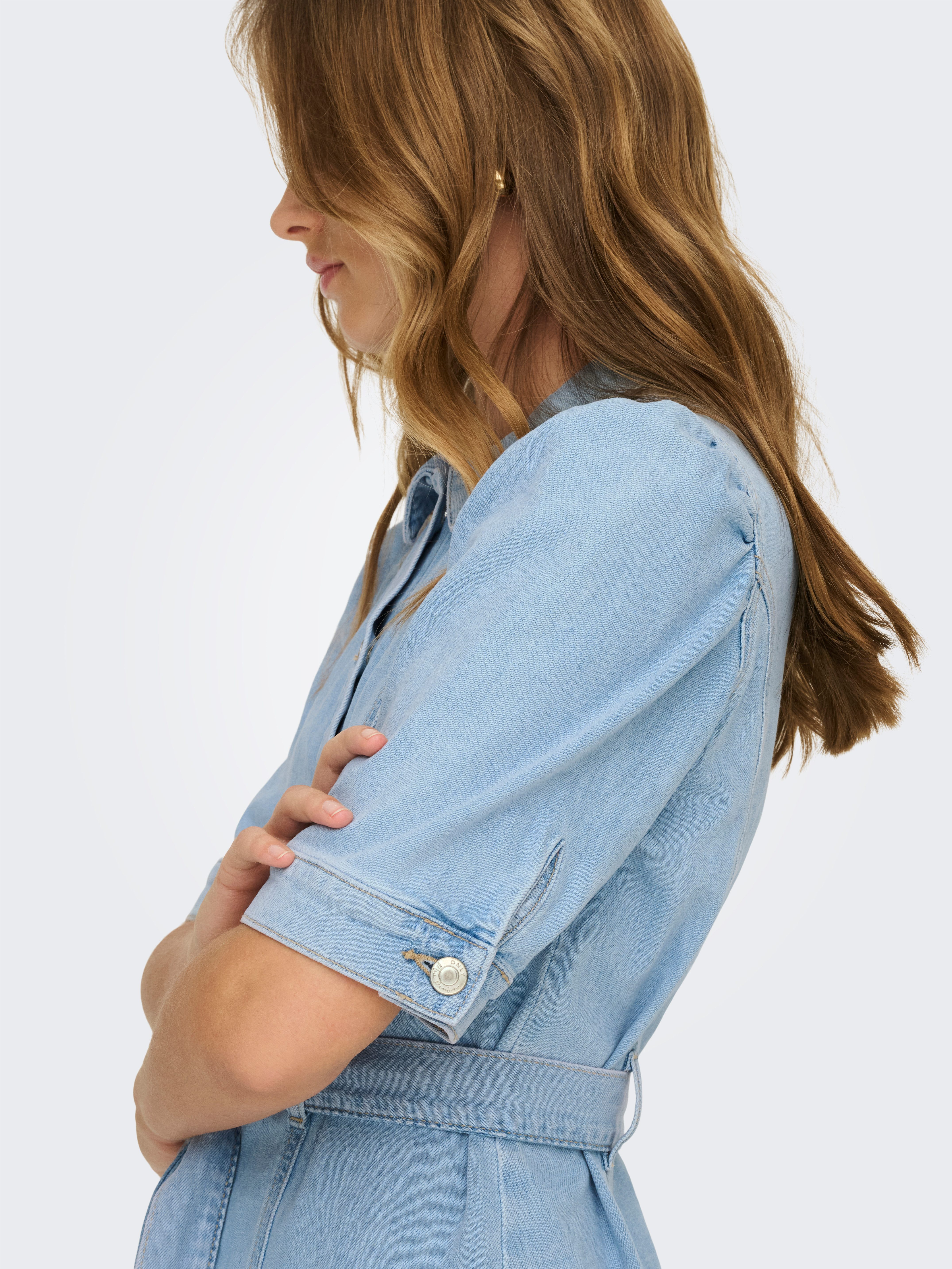 ONLY Jeanskleid ONLVIBBE SS BELT DNM DRESS AKM Baumwollmischung, regular fit