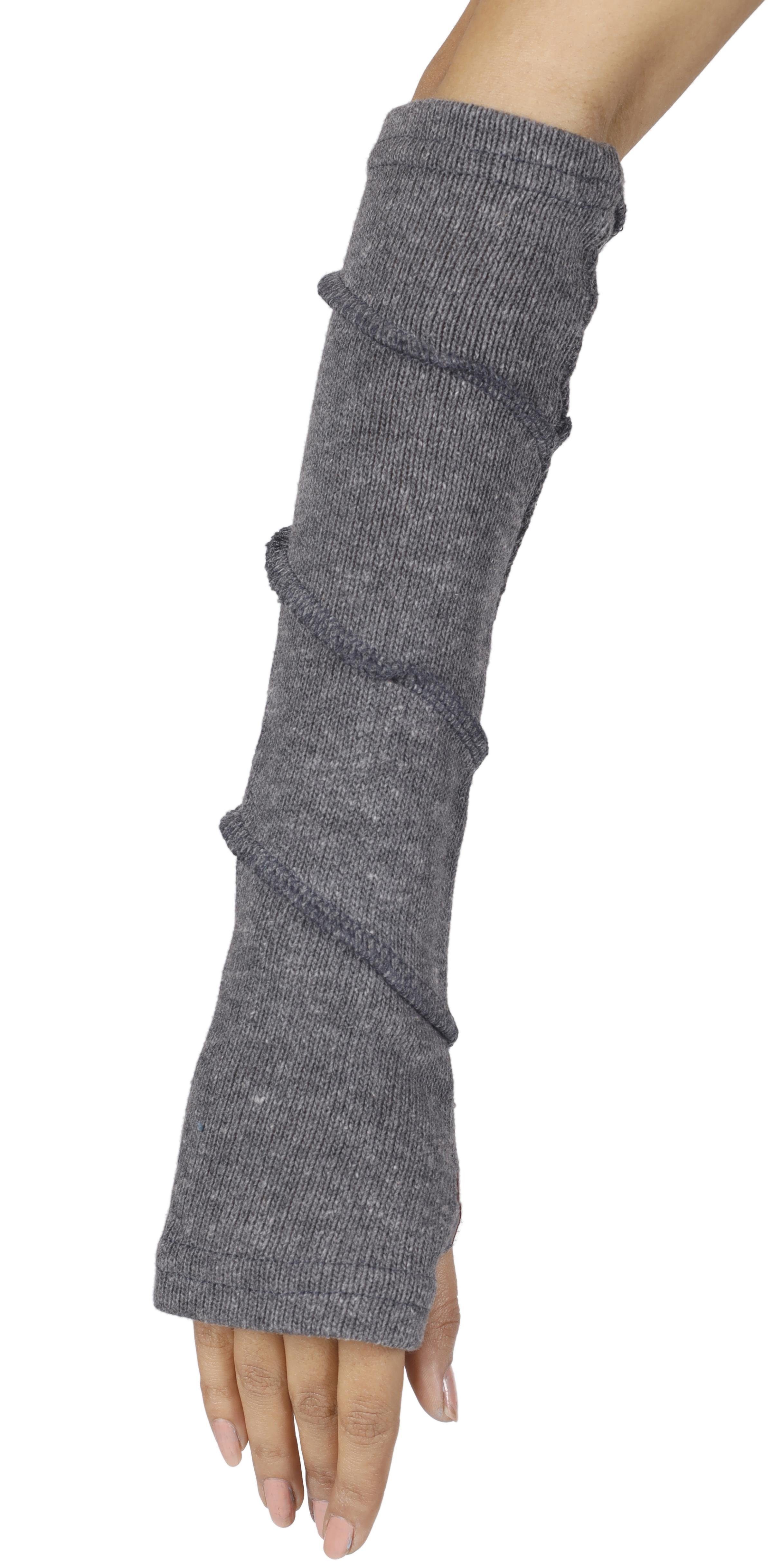 Guru-Shop Strickhandschuhe Baumwoll-Feinstrick Handstulpen, Pulswärmer mit. günstig online kaufen