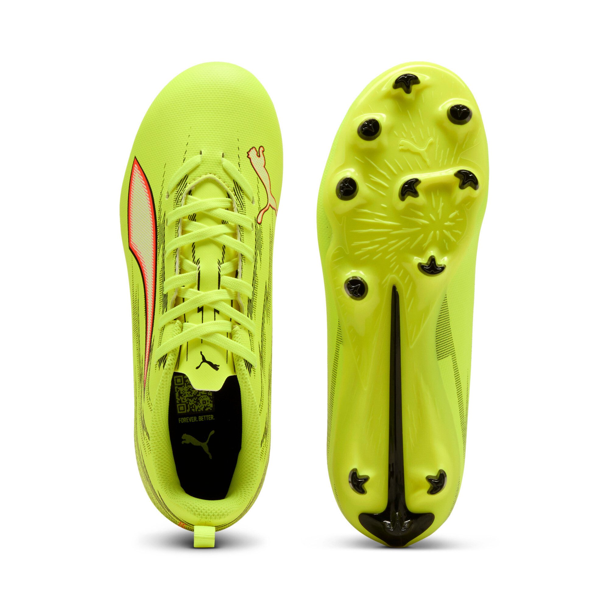 PUMA ULTRA 6 PLAY FG/AG JR Fußballschuh für Rasen- und Kunstrasenplätze, atmungsaktiv, mit Schnürung