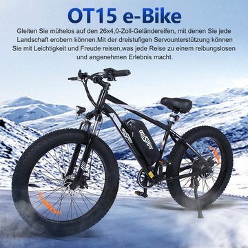 Onesport E-Bike OT15, 500W Motor, 48V 17Ah Batterie, 100km Max Reichweite