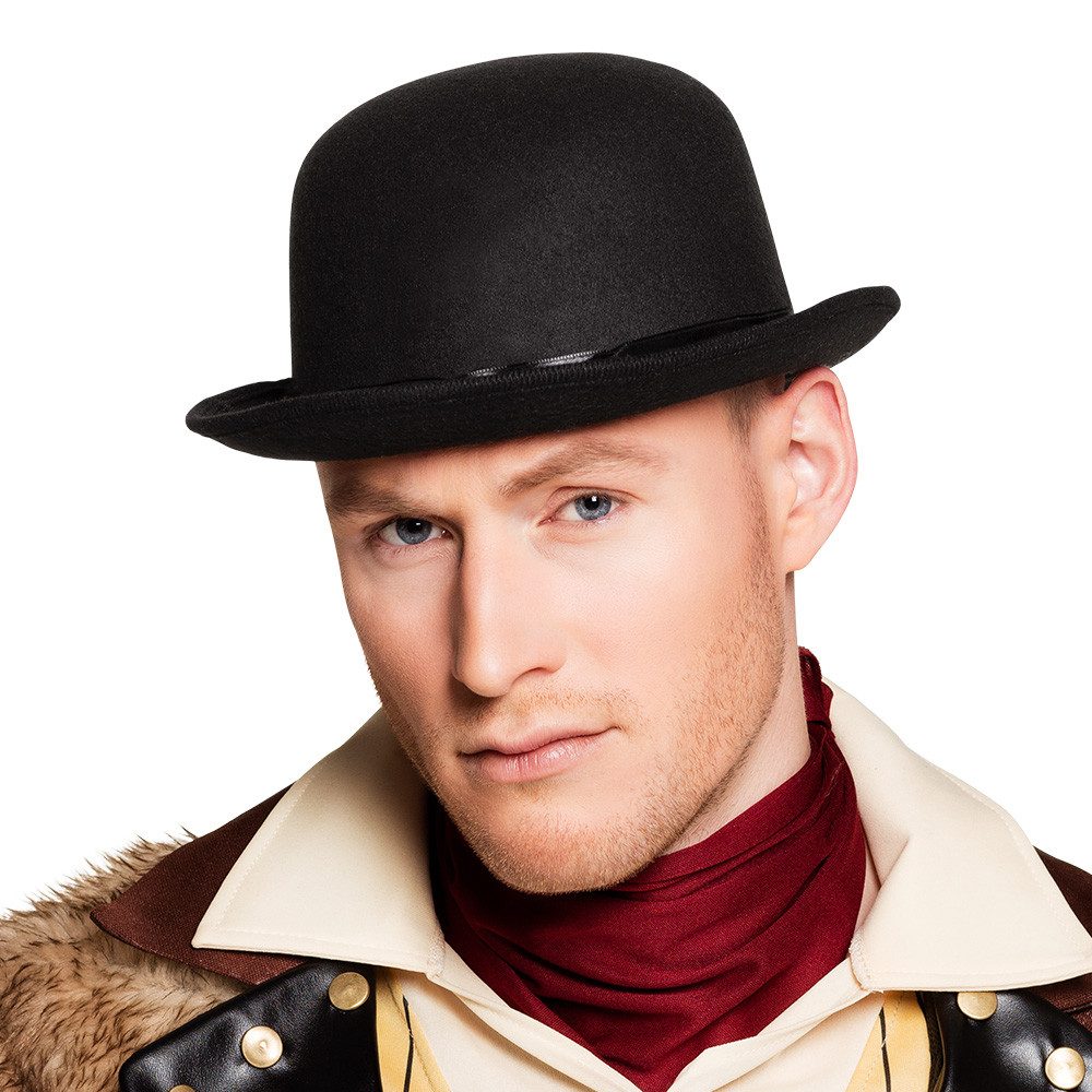 Boland Kostüm Hut Steambowler schwarz klassischer Bowler Hut für Steampunk Gentleman, Perfekt für Steampunk-, Retro- und Gentleman-Kostüme