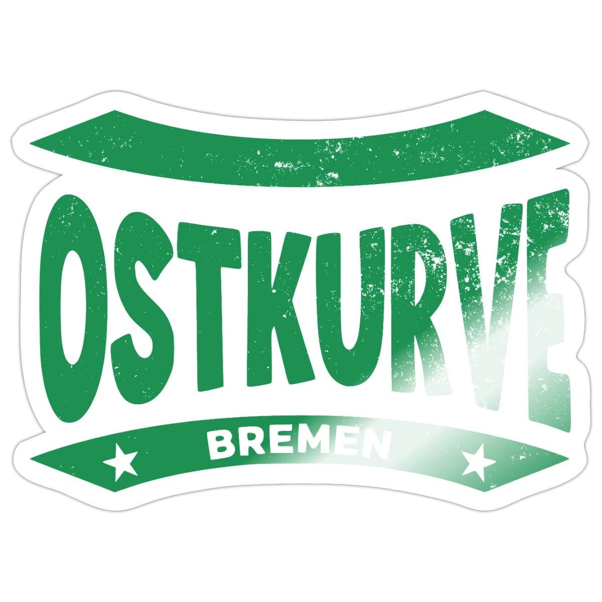 Spreadshirt Aufkleber Ostkurve Bremen Fußball Fan Sticker Aufkleber