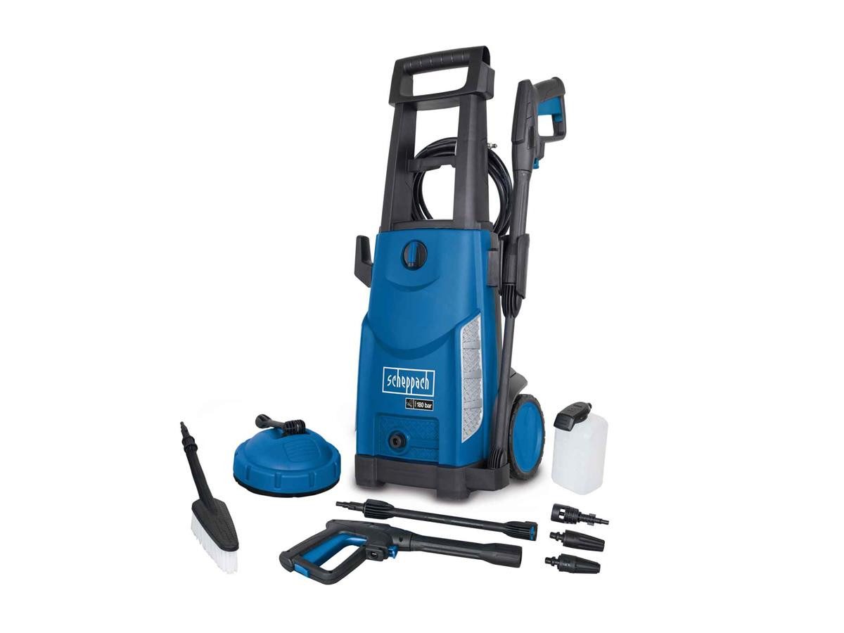 Scheppach Минимойки HCE2600, Druck max: 180 bar, 2400 W, Fördermenge max: 480 l/h, (Set, 11-tlg), mit Zubehör