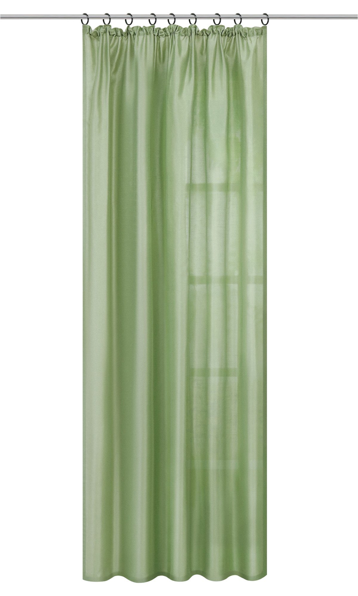 Joyswahl Gardine (1 St), Kräuselband, halbtransparent, Uni Strukturiertes G günstig online kaufen