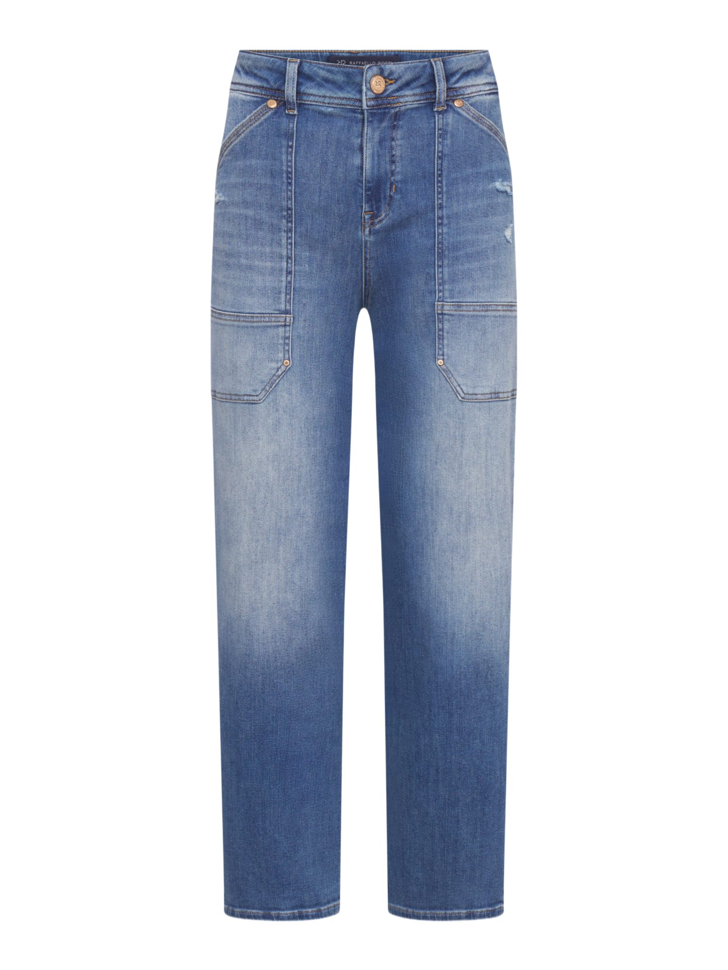 Raffaello Rossi 5-Pocket-Jeans blau,Casual,Baumwolle,Unifarben,Regular Fit,Mittel