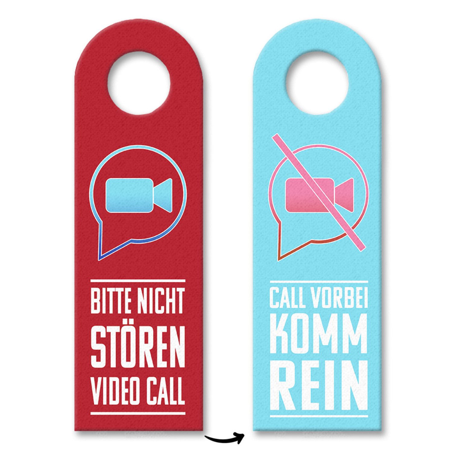 Dekohänger Bitte nicht stören oder komm rein Türhänger für unterbrechungsfreie