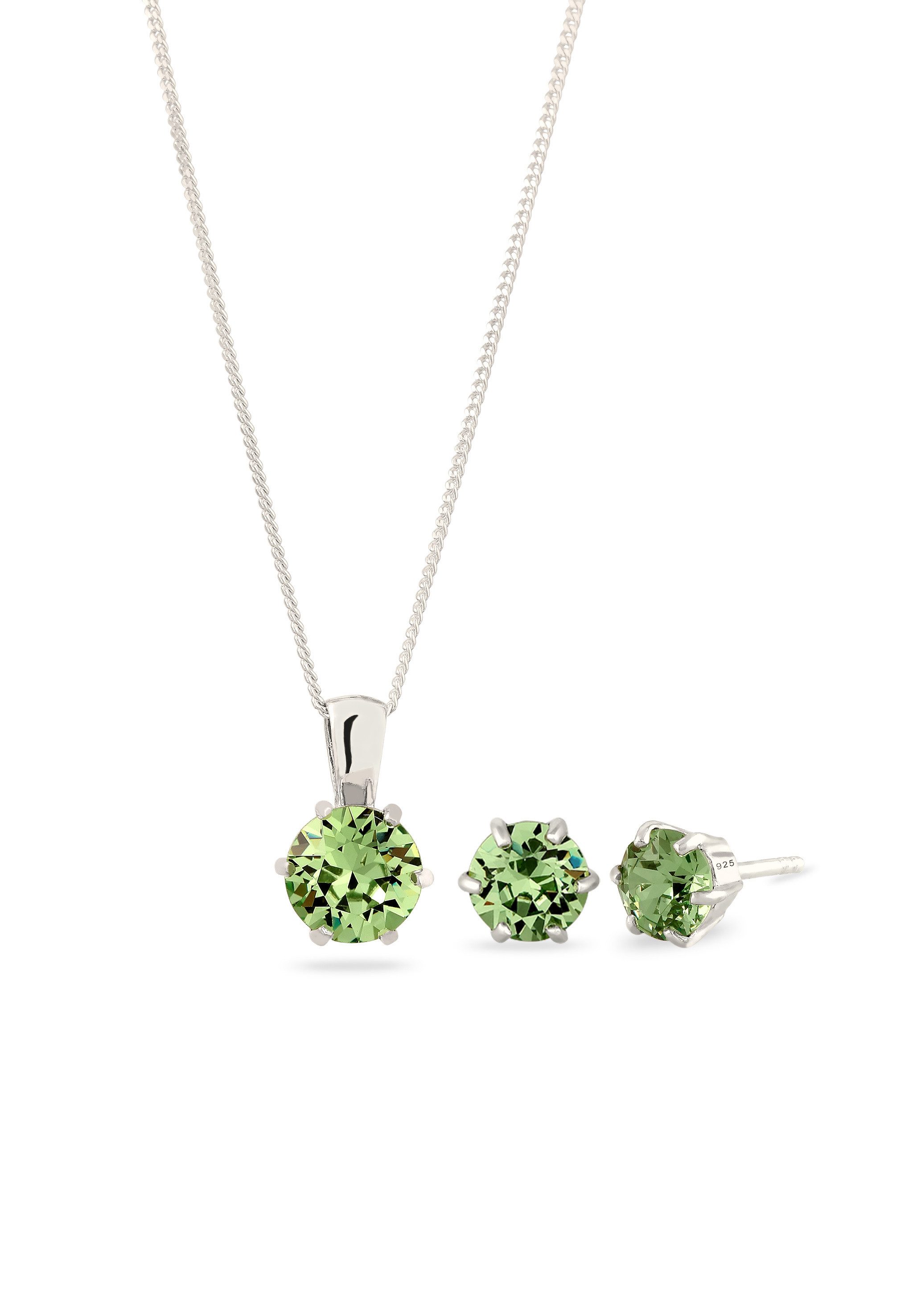 Elli Schmuckset 925 Sterling Silber, mit Kristallen von Swarovski®