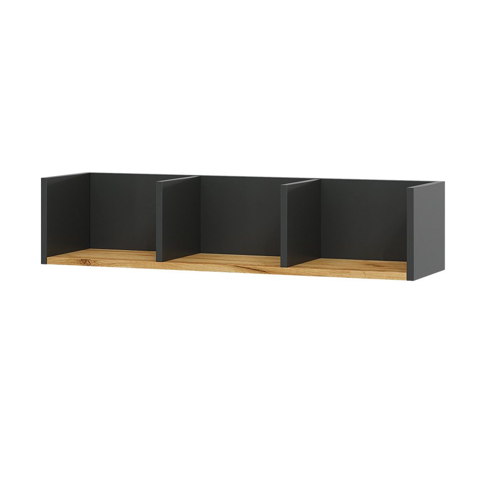 Wood Brothers Eiken wandplank 100 x 20 cm met industriele plankdragers