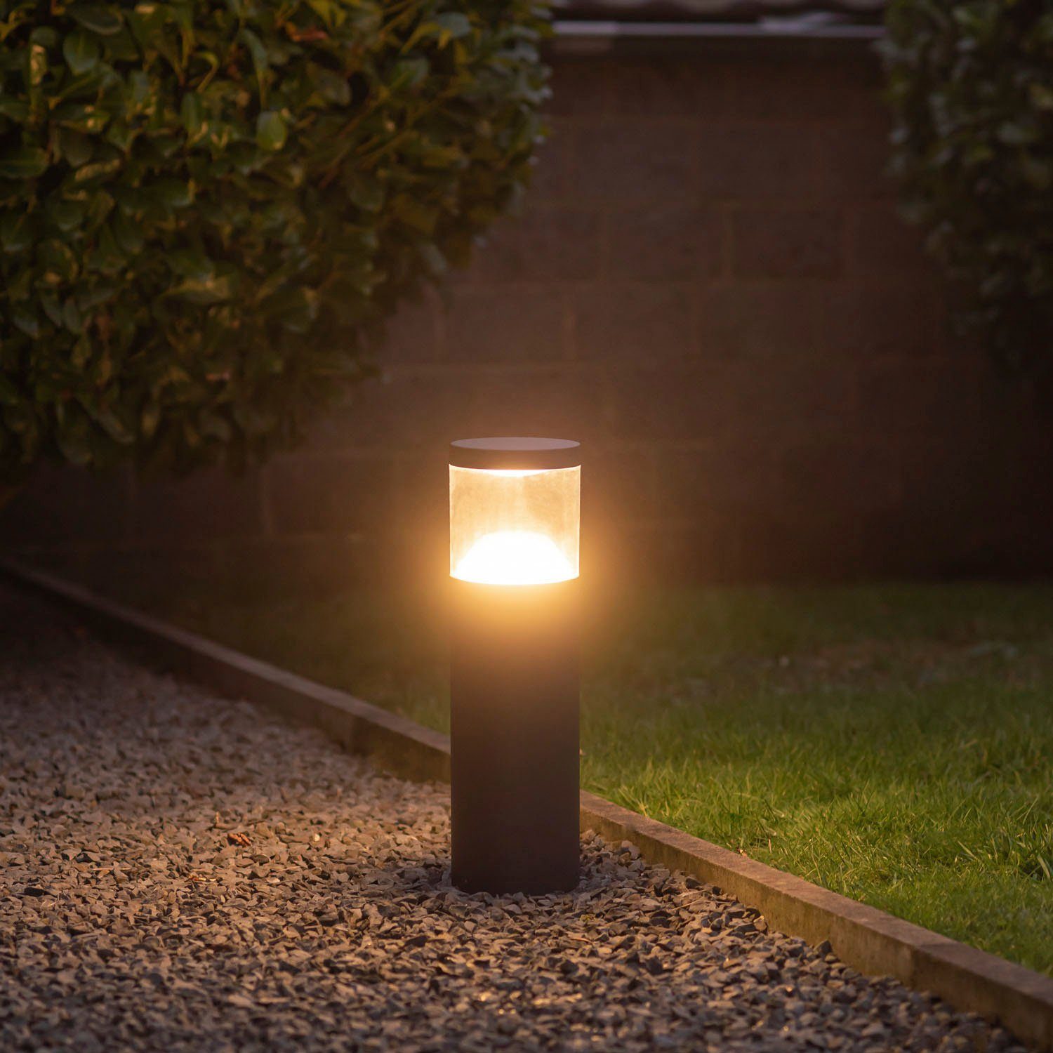 Paco Wegeleuchten integriert, GIULIA, 3000K Pollerleuchte Warmweiß, fest Beleuchtung Garten Home LED Beleuchtung Led IP54