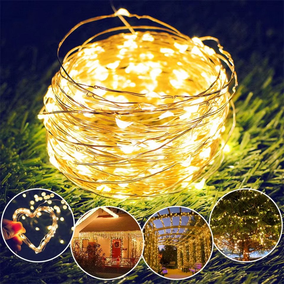 Wrischan Lichterkette 20M USB 200 LED Weihnachtslichter Wasserdicht Weihnac günstig online kaufen