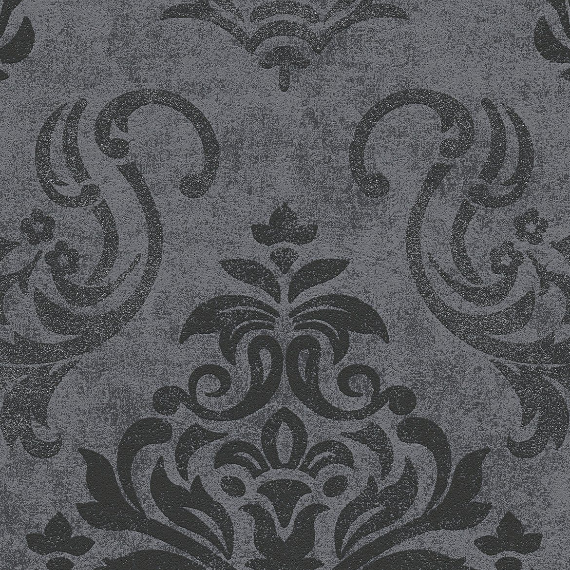 Livingwalls Tapete Barockmuster Schwarz Silber und Grau 53 cm x 10,05 m AS- günstig online kaufen