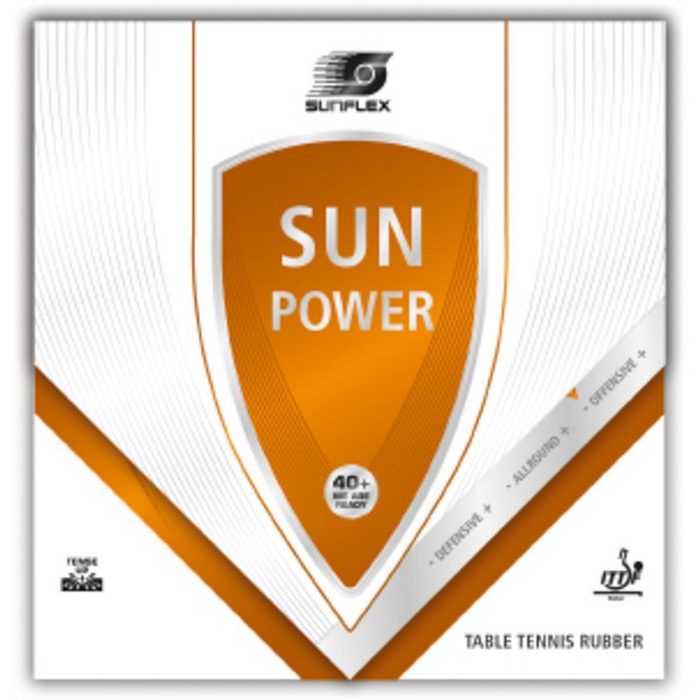 Sunflex Tischtennisschläger Sun Power Tischtennis-Belag 2 0mm Schwamm rot