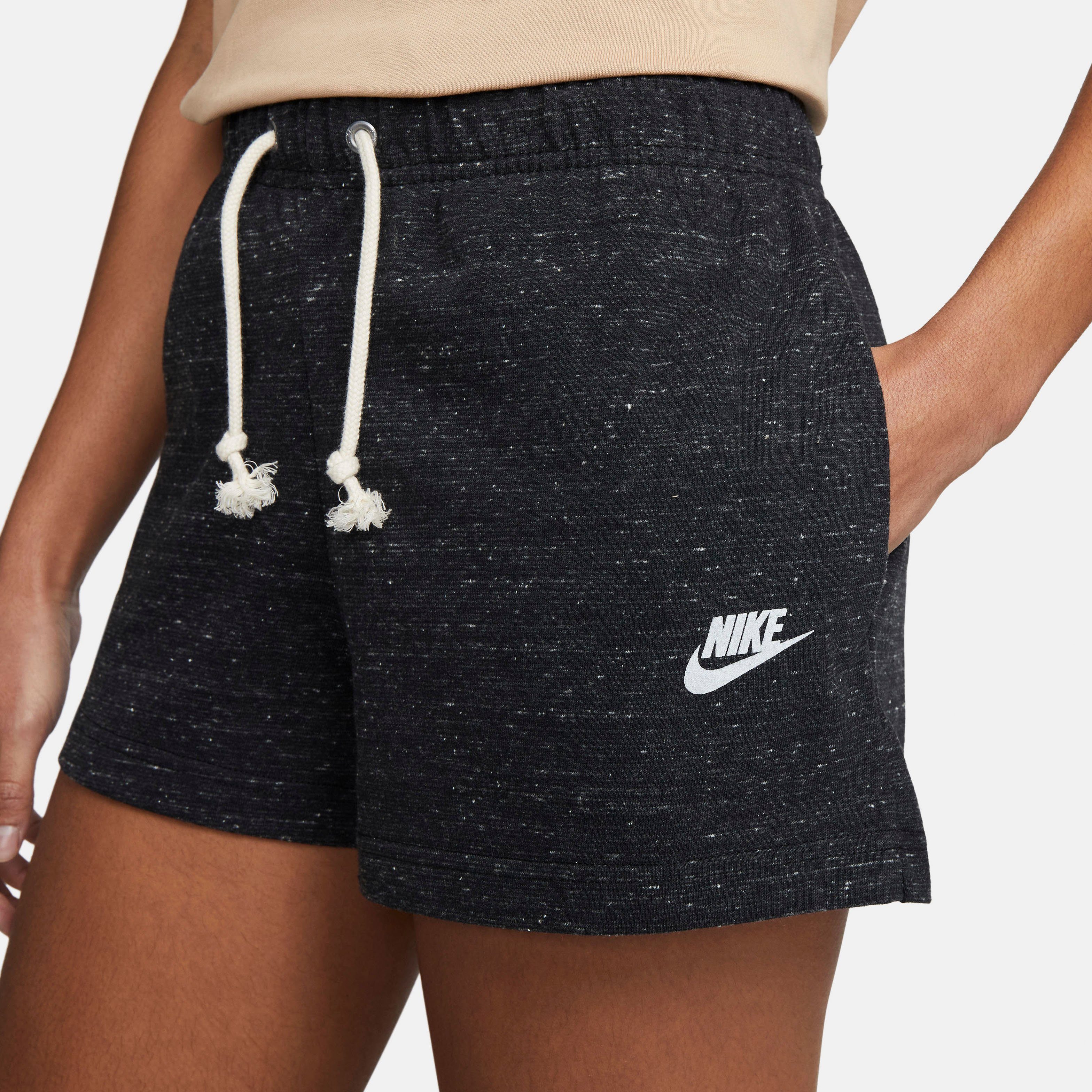 Women's Nike Shorts Gym Sportswear Shorts BLACK/WHITE Vintage