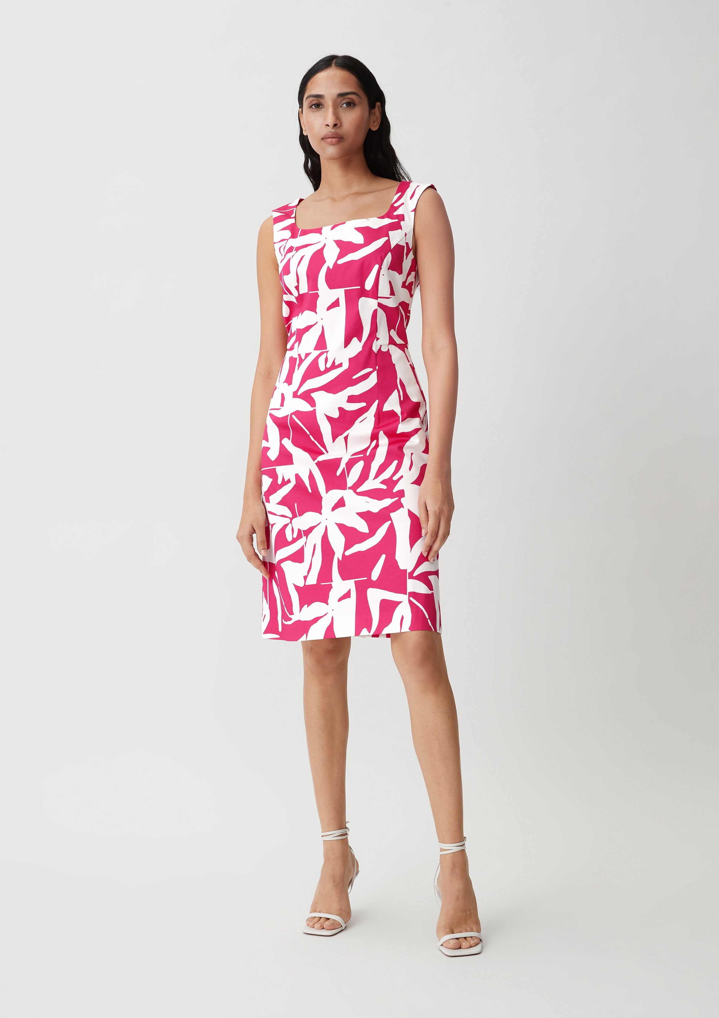 Kleid Minikleid Kurzes Comma Baumwollstretch aus Teilungsnähte