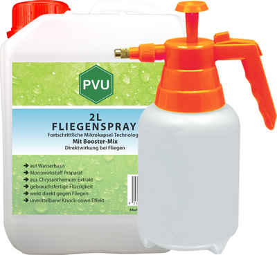 PVU Insektenspray Fliegen Bekämpfung mit Fortschrittlicher Mikrokapsel-Technologie, 2 l, Booster Mix, unmittelbarer Knock-down Effekt