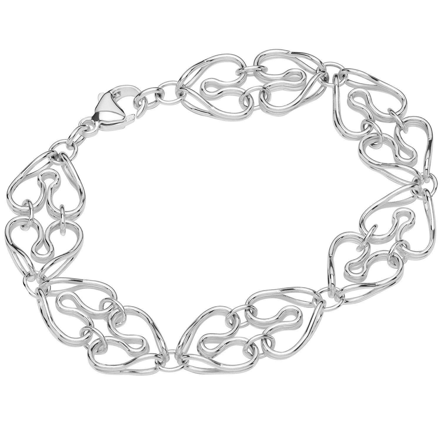 NKlaus Silberarmband Armband 925 Sterling Silber 19cm Designer Kette Da (1 Stück), Made in Germany