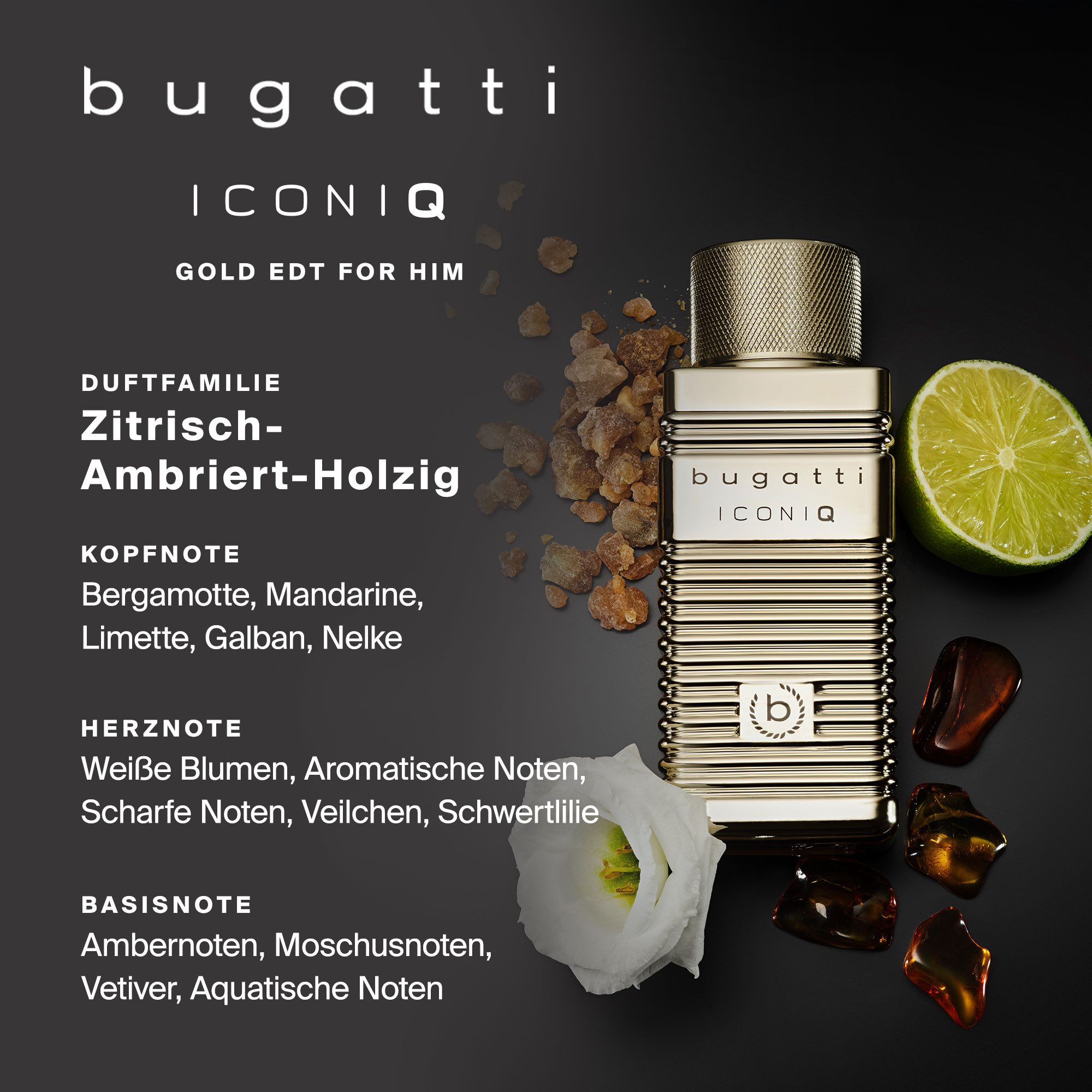 bugatti Duft-Set ICONIQ GOLD FOR HIM GP EDT 100ml + 200ml SG