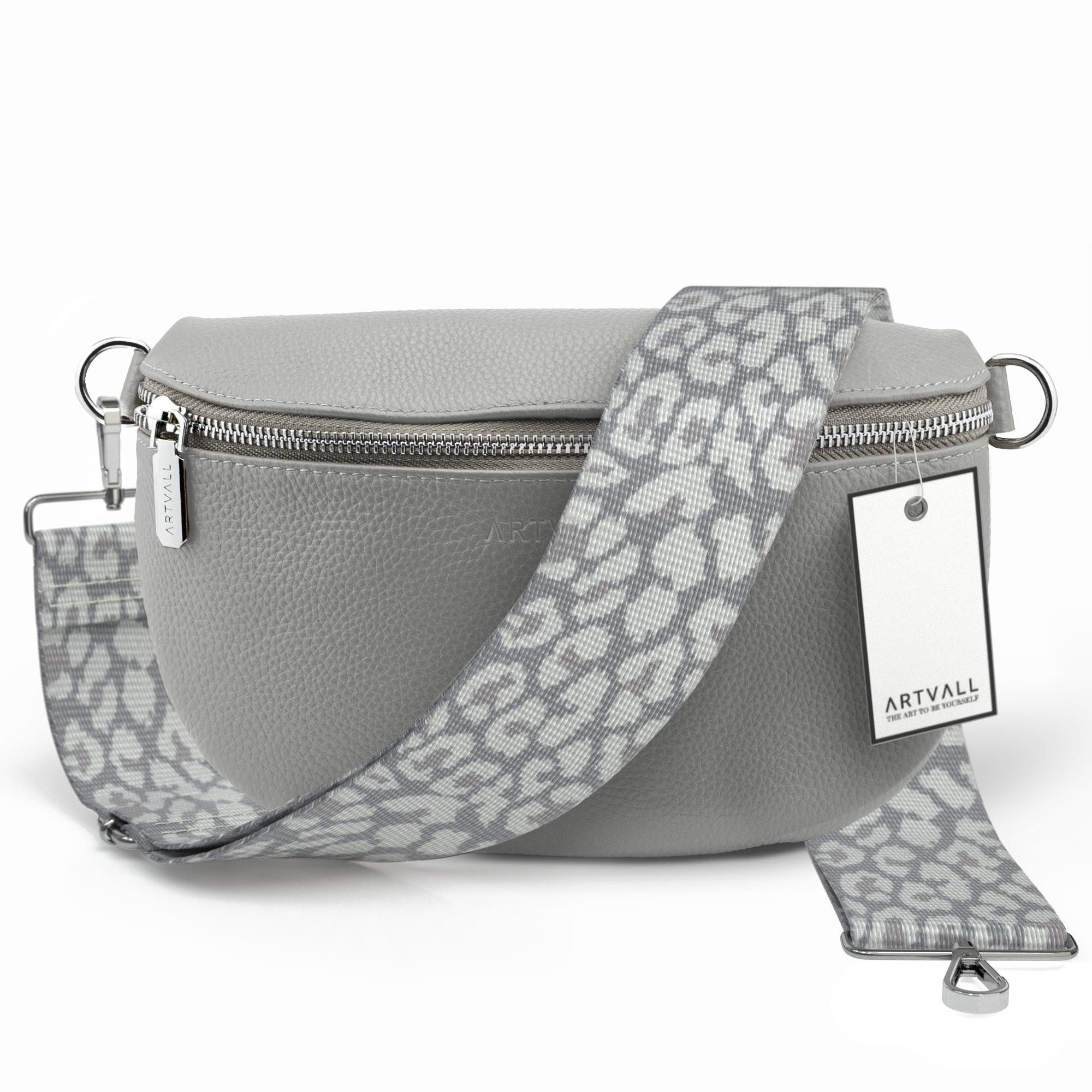 ARTVALL Umhängetasche Echtleder Handtasche Damen Brusttasche Hellgrau (Tasc günstig online kaufen