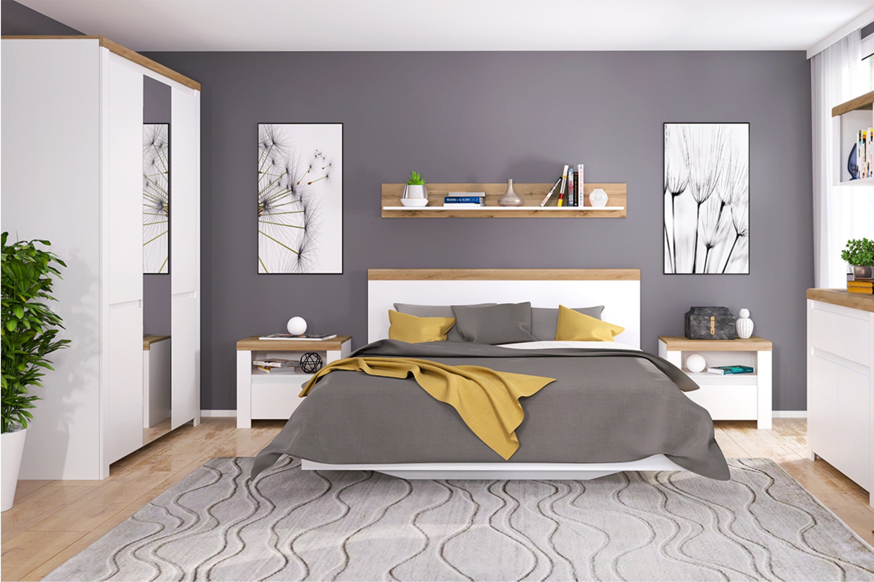 KONSIMO® Kommode DAMINO geräumige Kommode, mit Türen, mit Schublade, mit Einlegeböde, glänzend