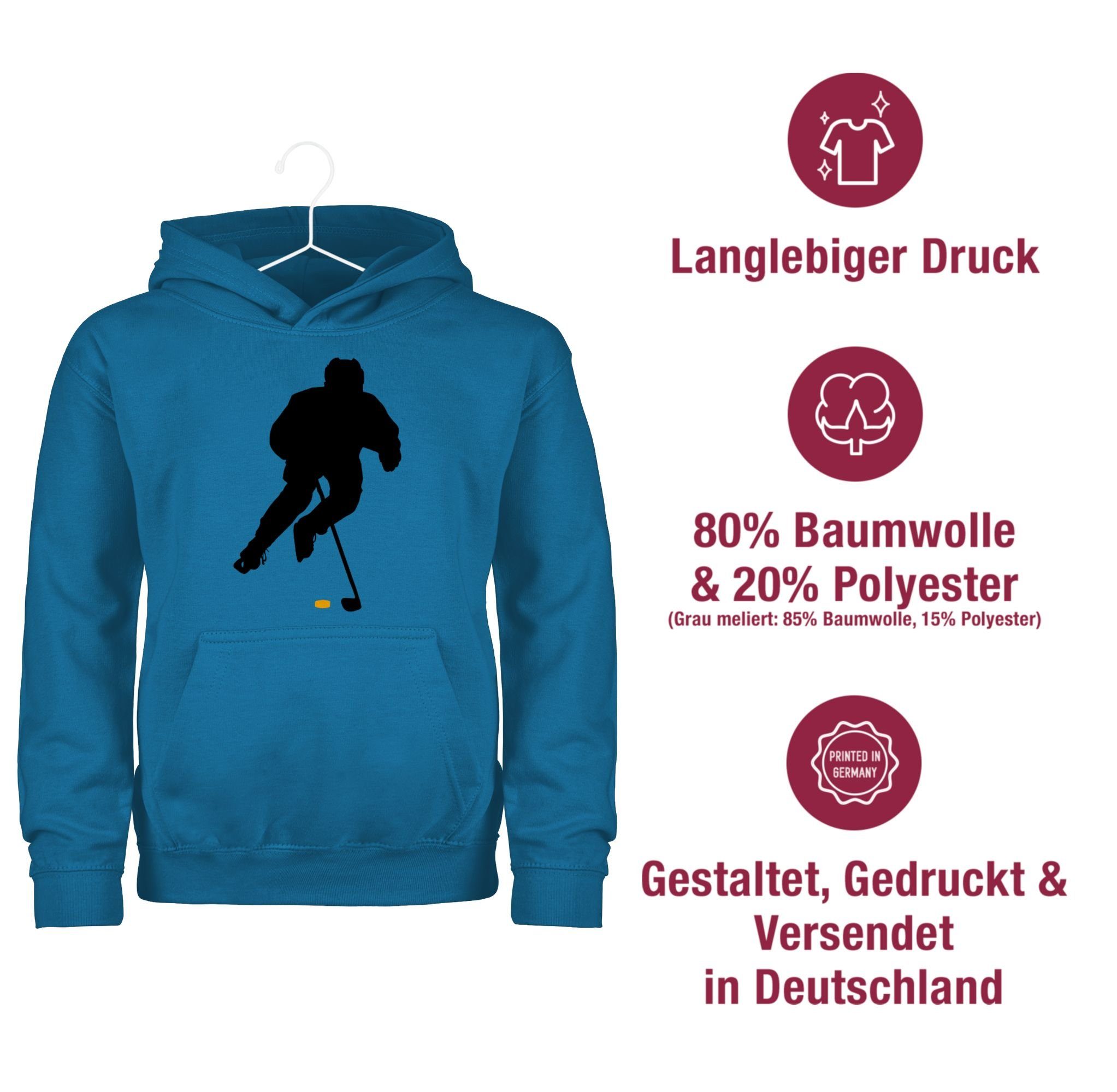 Kleidung Shirtracer Kinder Himmelblau Spieler Hoodie 1 Eishockey Sport
