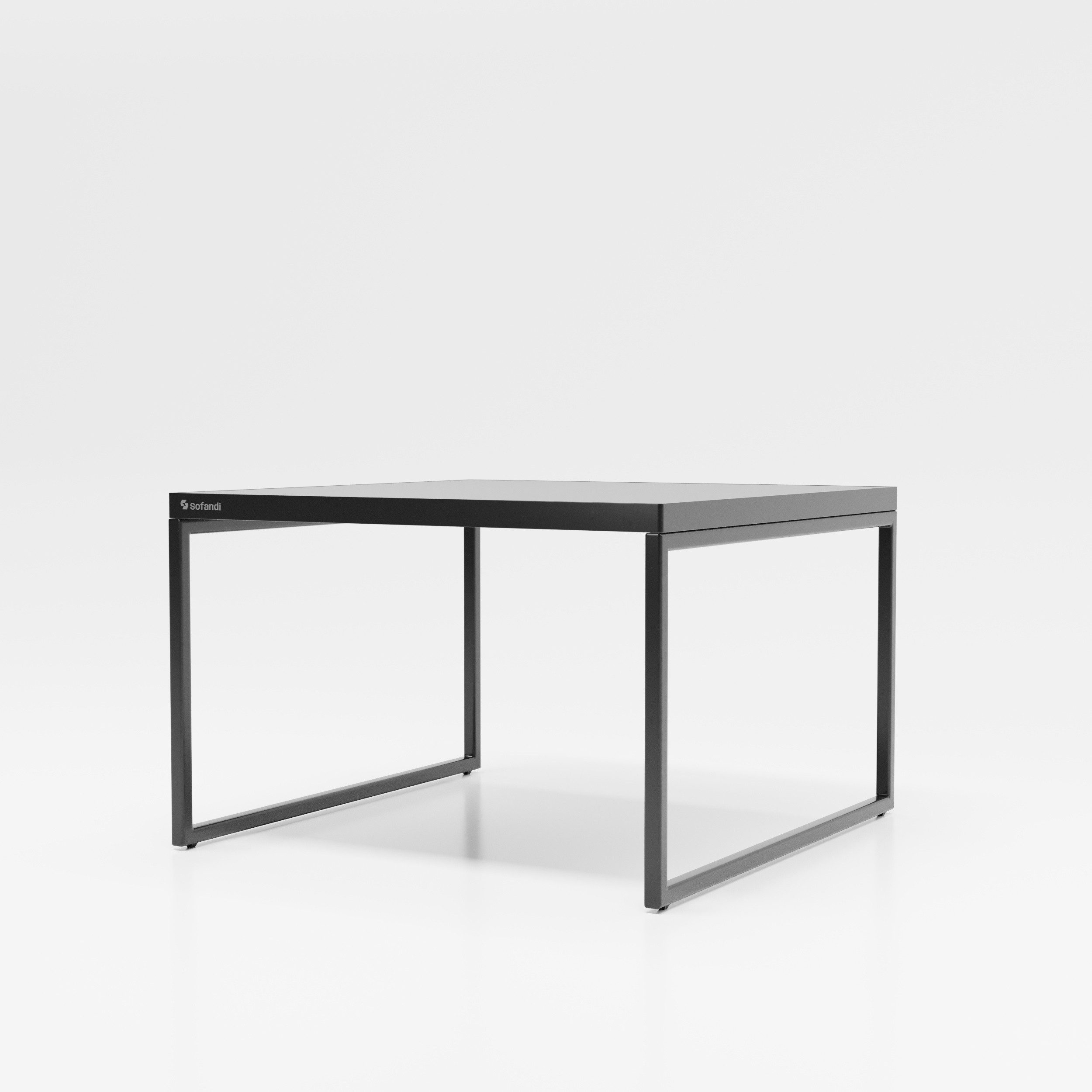 Jan Nowak Gartenlounge-Set Gartentisch, Terrasse, Beine 40 cm gerade schwarz