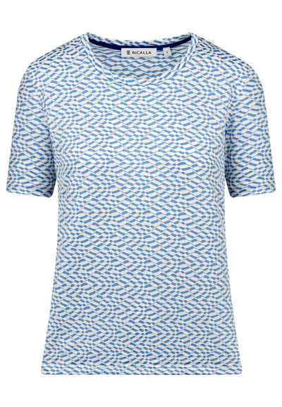BICALLA T-Shirt Shirt Bicolor - 01/white-blue (1-tlg)