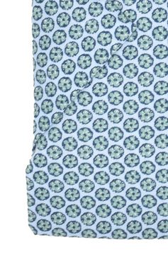 MARVELIS Kurzarmhemd Kurzarmhemd - Modern Fit - Muster - Hellblau/Grün