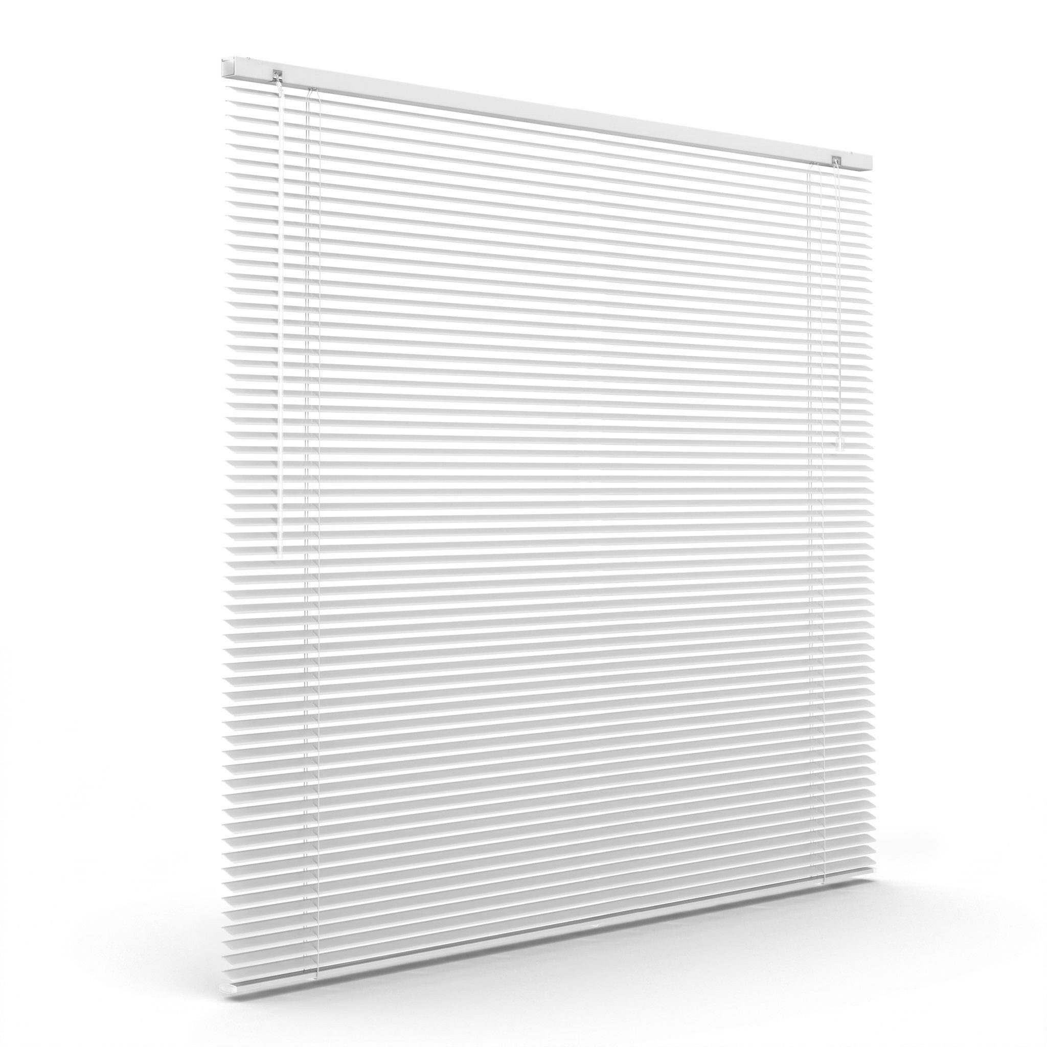 Victoria M. Jalousie LightLess Prime Aluminium-Jalousie 50x130 cm Weiß matt, mit Bohren, ohne Bohren, geklemmt oder verschaubt, L Profil 25 mm Lamellen, feuchtigkeitsbeständig, verdunkelnd