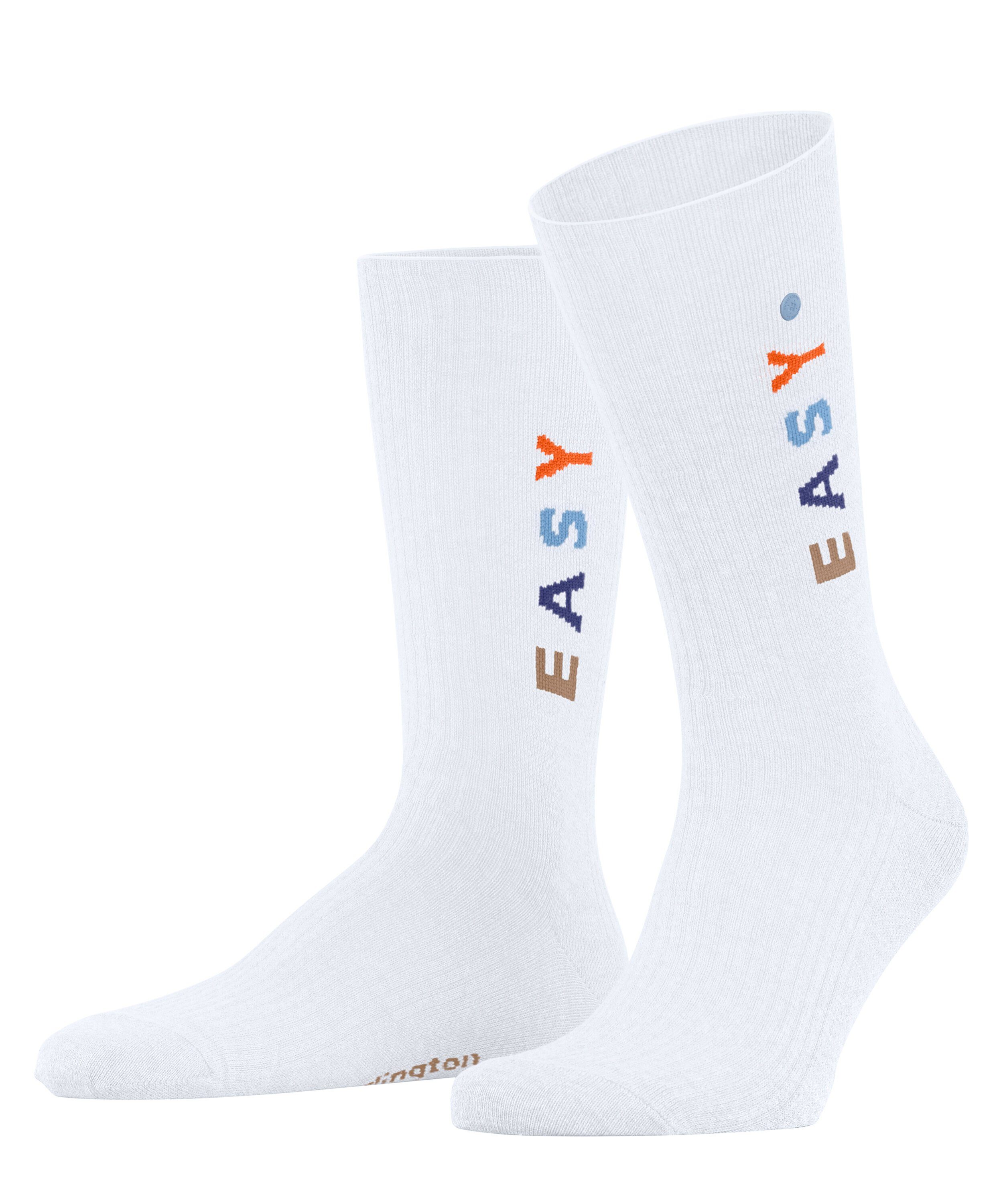 (1-Paar) white Burlington EASY Socken (2000)