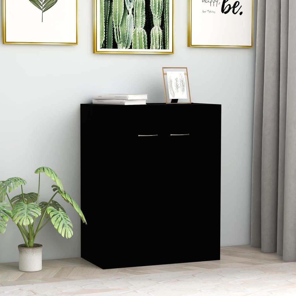 vidaXL Sideboard Sideboard Schwarz 60x30x75 cm Holzwerkstoff (1 St)