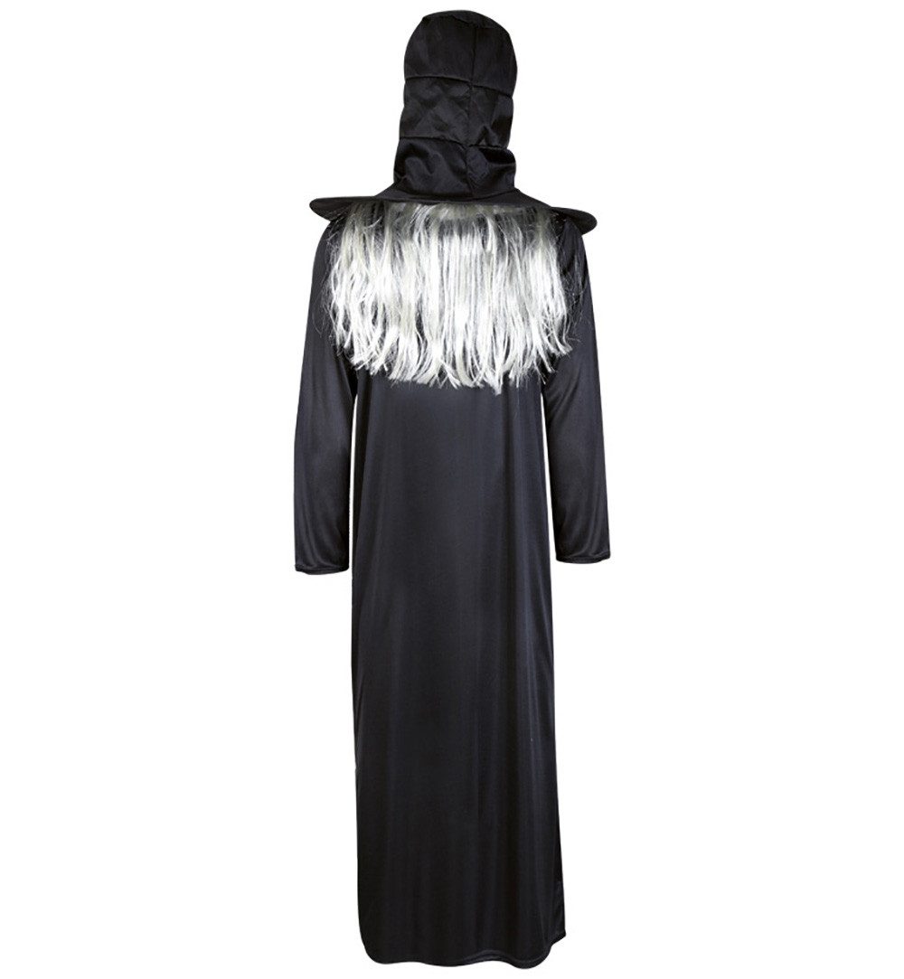 Fries Zombie-Kostüm Horror Zombie Totenkopf Robe Kostüm mit Hut Maske mit Haaren Halloween