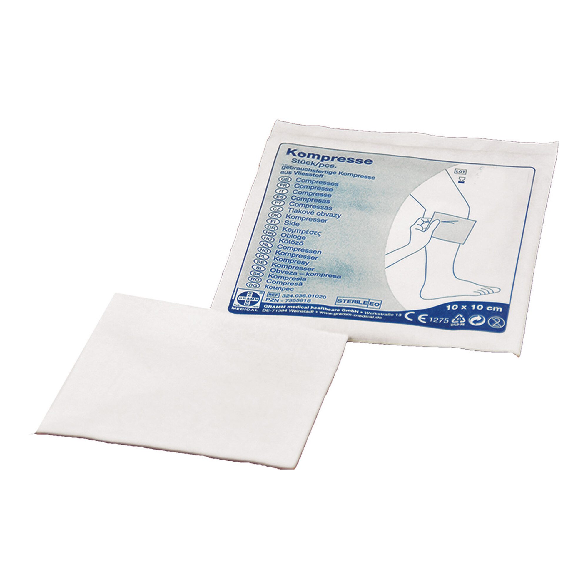 GRAMM medical Erste-Hilfe-Set Gramm Medical Wundkompresse steril, 50 x 50 mm 2 Stk