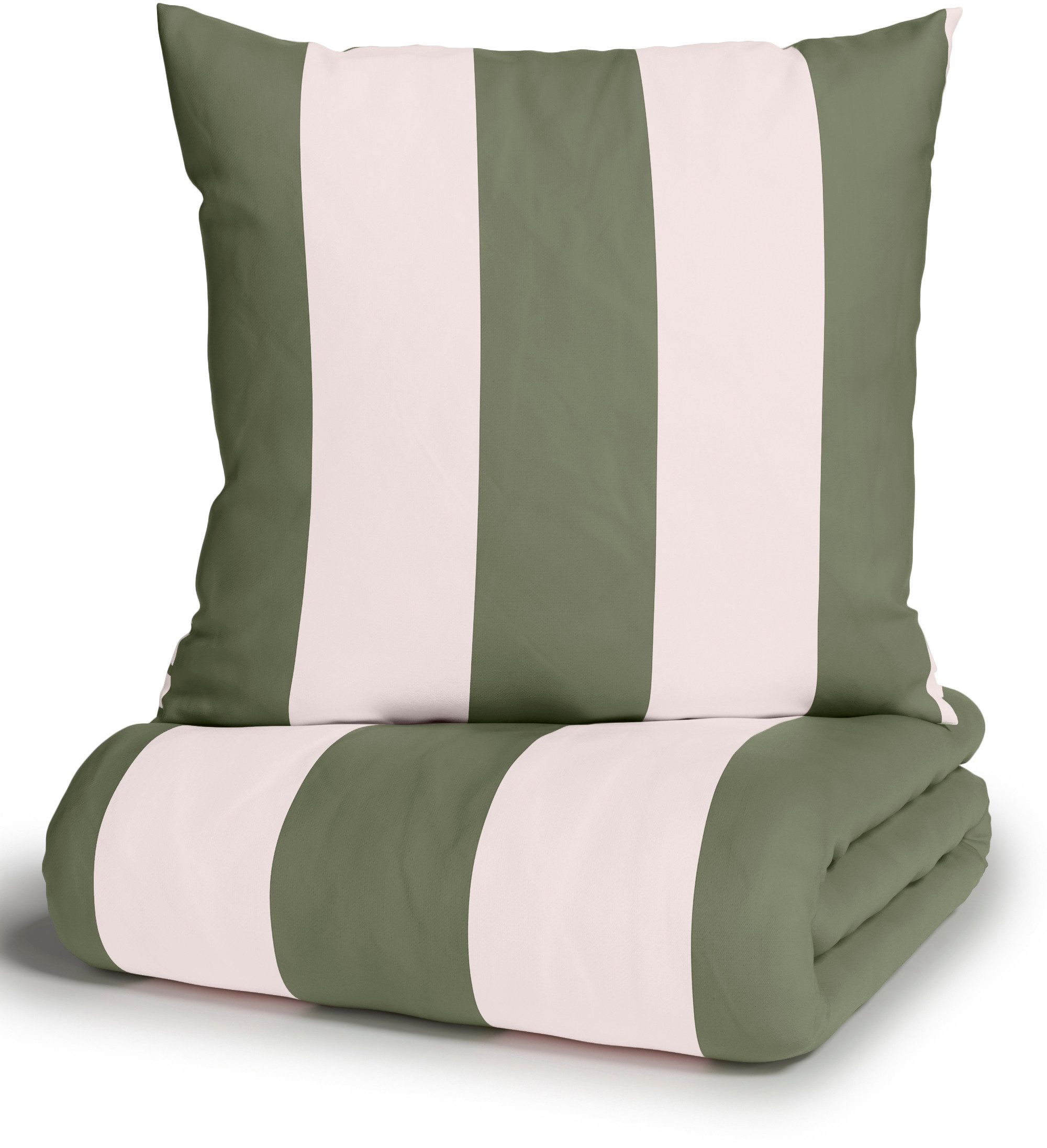 OTTO home Wendebettwäsche Sari Trend ab Gr. 135x200 cm, Bettwäsche-Set in modernen Farben, Linon, 2 teilig, Bettwäsche aus 100% Baumwolle mit Streifen, trendig – Bild 5 von 5