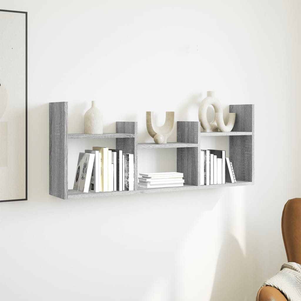 vidaXL Regal Wandschrank 100x18x40 cm Grau günstig online kaufen
