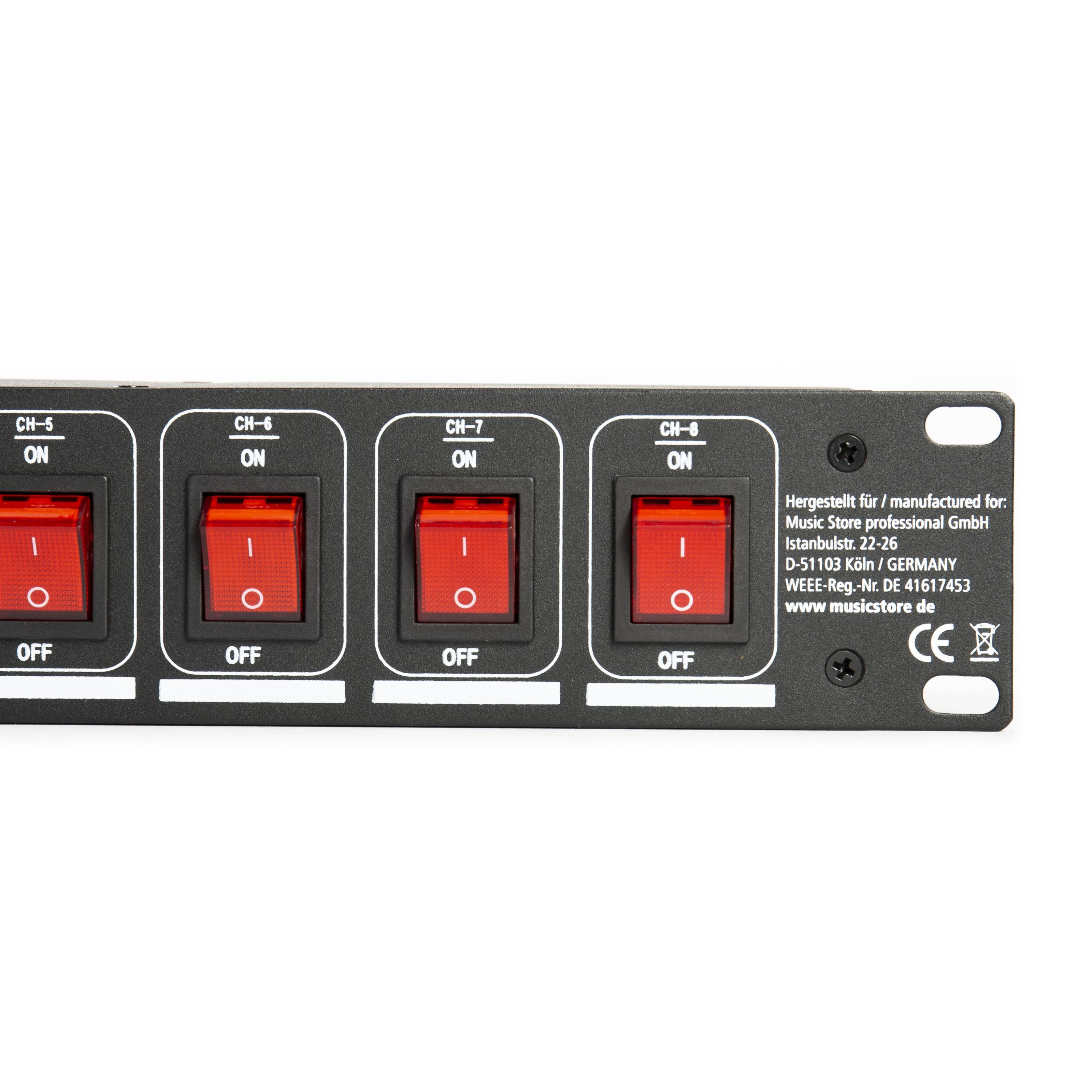 lightmaXX Stromverteiler (Power Panel 8 - Steckdosenleiste für Bühne Theater Diskotheken und Clubs Stromunterverteiler, Stromversorgung für Beleuchtung, Stromun – Bild 5 von 5