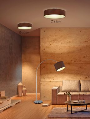 TRIO Leuchten Deckenleuchte Hotel, ohne Leuchtmittel, Deckenlampe Ã˜ 65 cm mit Stoff-Schirm, Leuchtmittel tauschbar