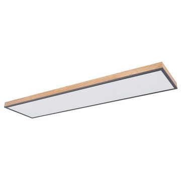 etc-shop LED Deckenleuchte, LED-Leuchtmittel fest verbaut, Kaltweiß, Warmweiß, Neutralweiß, Tageslichtweiß, LED Deckenleuchte Fernbedienung Deckenlampe Holzleuchte