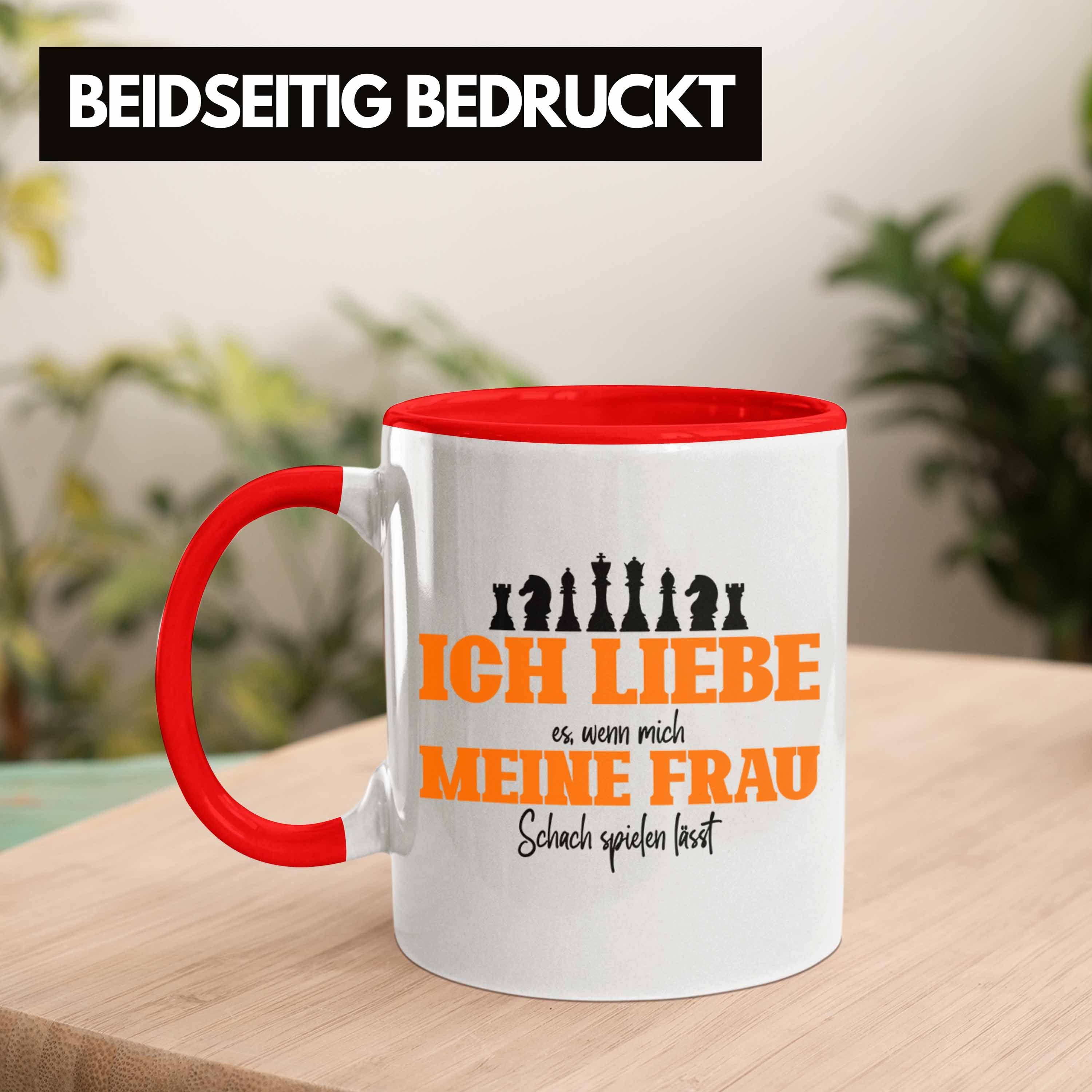 Schachspieler Trendation Tasse Rot Geschenk Schach Lustige für Tasse