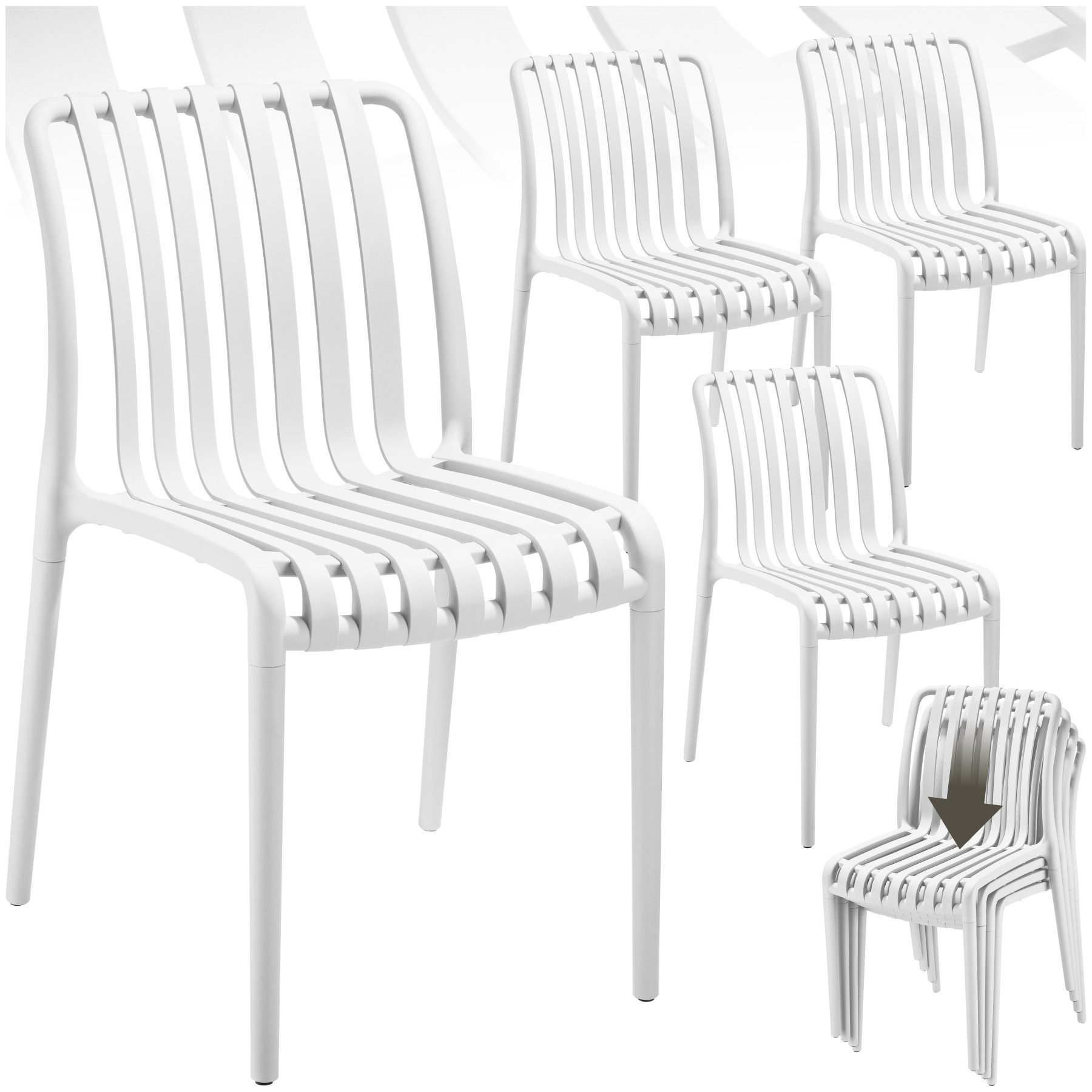 tectake Gartenstuhl Gartenstühle (Set, 4 St), günstig online kaufen