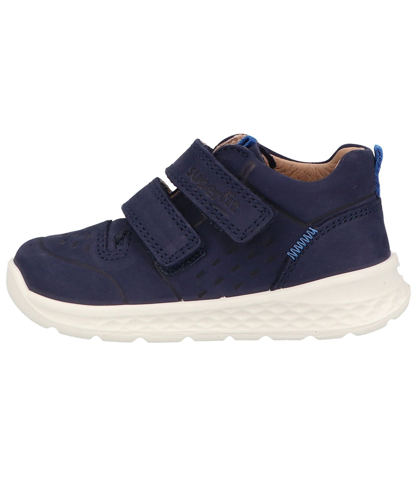 Blau Superfit Nubukleder Halbschuhe Klettschuh