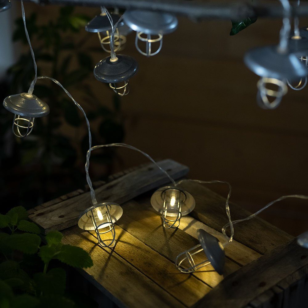 etc-shop Solarlampe Dekoration fest Garten LED verbaut, Aussen Warmweiß, LED LED-Leuchtmittel Solar Solarleuchte, Lichterkette