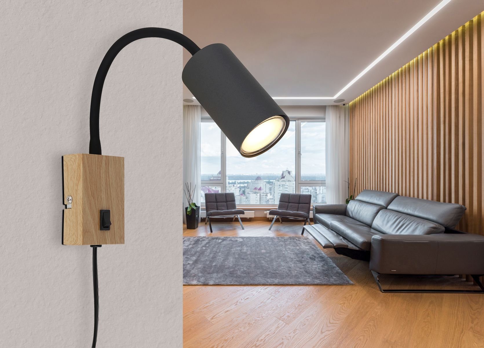 Wandleuchte Wohnzimmer Wandleuchte Innen GLOBO mit Wandlampe Schalter Globo
