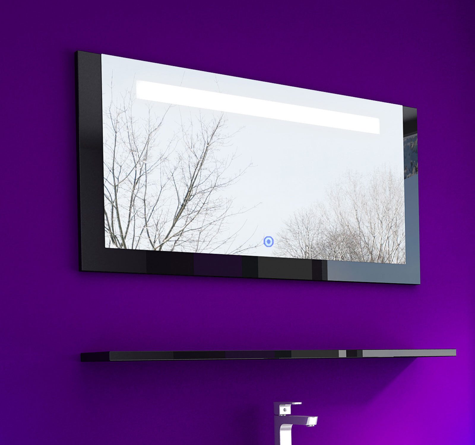 Homeline Badmöbel-Set Badmöbel Set Weiß Hochglanz lackiert LED System tauschsystem, (Komplette Set ohne wasch dich Armatur und Ablaufgarnitur, 4-St., Set Angebot), Hochglanz lackiert tauschsystem inklusiv LED