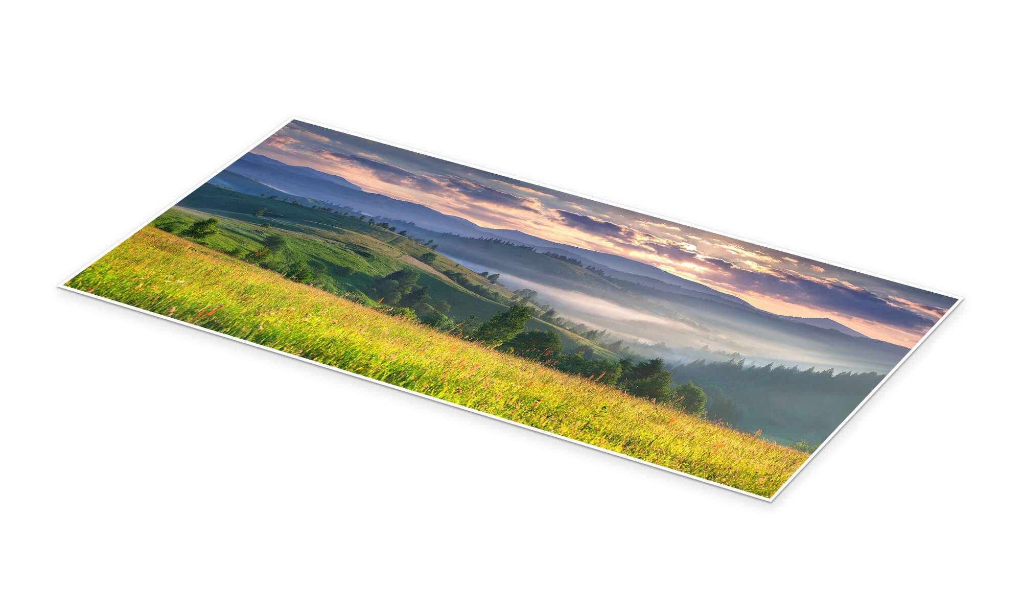 Posterlounge Wandbild Sonnenaufgang in den Bergen, Editors Choice, erhältlich als Poster, Leinwandbild, Wandsticker oder Acrylglasbild