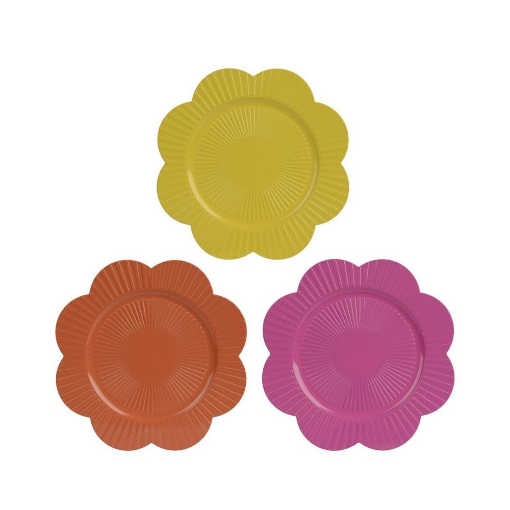 Kaemingk Teller in Blumenform - bunt - ø ca. 33 cm - 1 Stück