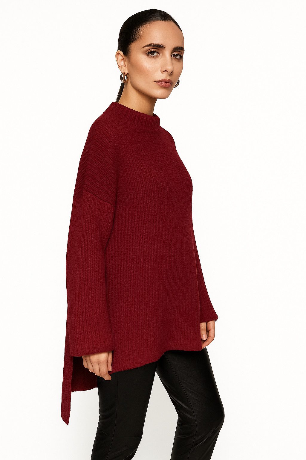 Worldclassca Longpullover WORLDCLASSCA Damen Oversize Strickpulllover Lang Pulli Oberteil Neue Kollektion - Stilvolle und gemütliche Strickmode für Damen